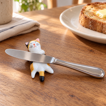 Calico Cat Ceramic Chopstick Rest – Assorted Shapes, Sold Individually