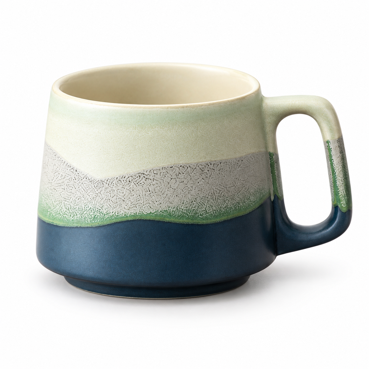 Blue & Sage Ceramic Coffee Mug – 350 ml