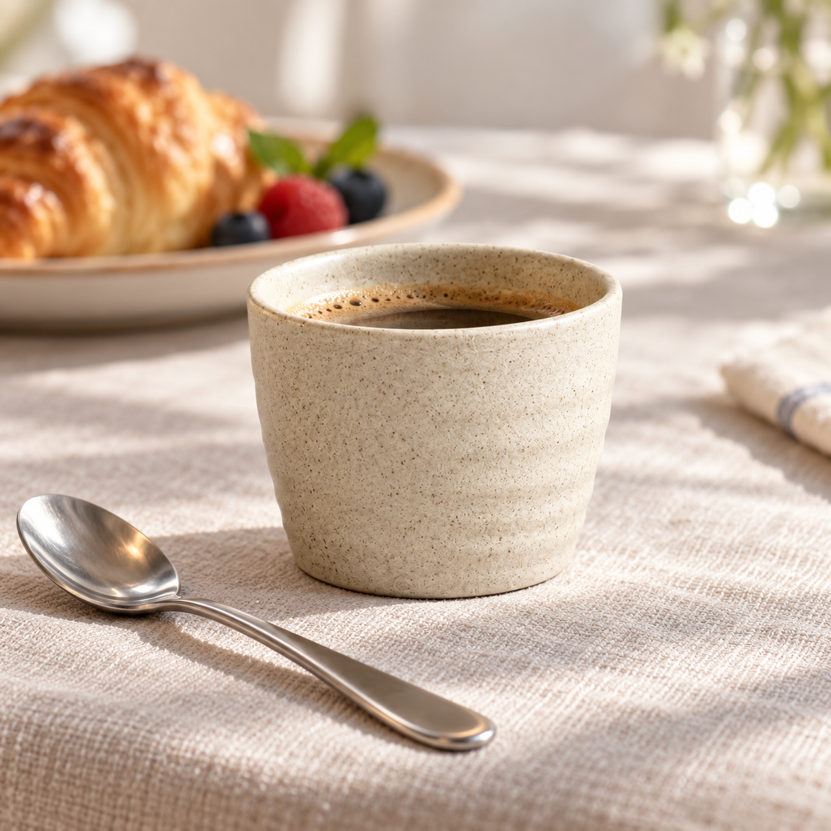 Handmade Speckled Ceramic Tea Cup – 135 mL / 200 mL