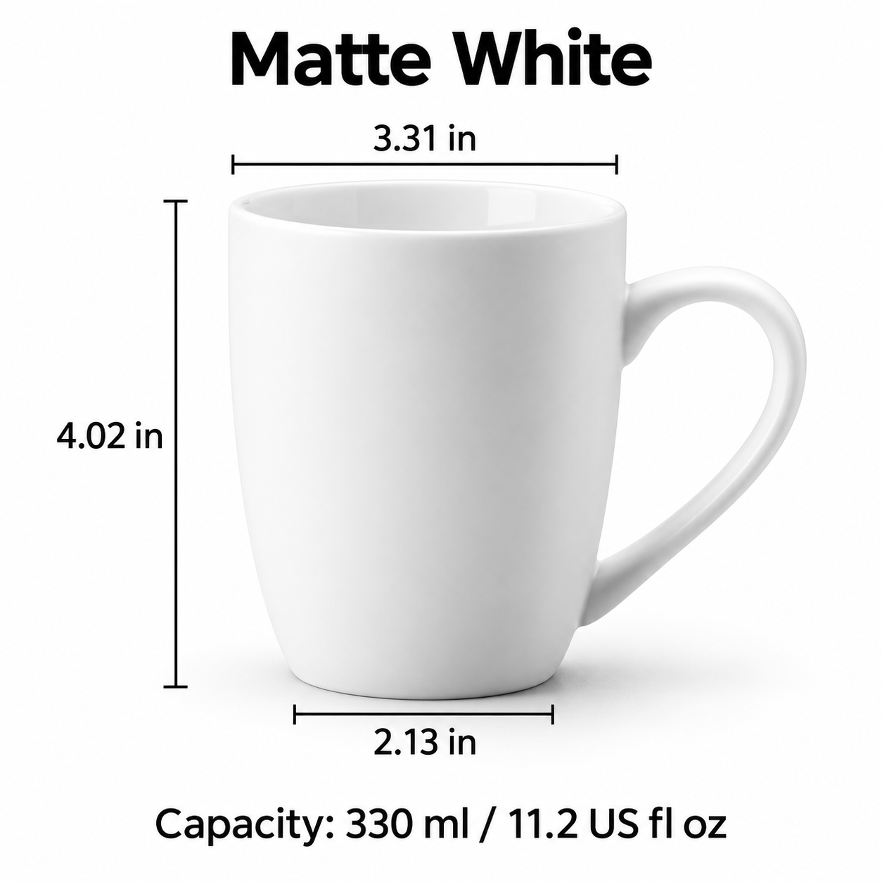 Everyday Ceramic Coffee Mug, 330 ml – Four Colors