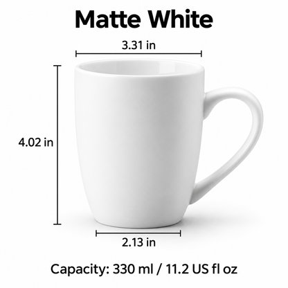 Everyday Ceramic Coffee Mug, 330 ml – Four Colors