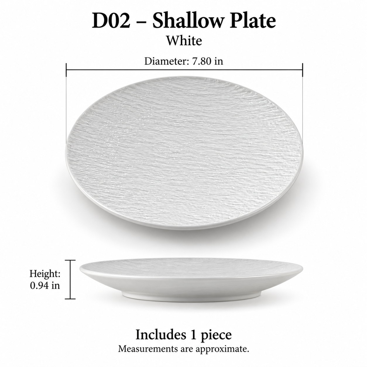 Rock Texture Ceramic Dinnerware Collection – Black & White