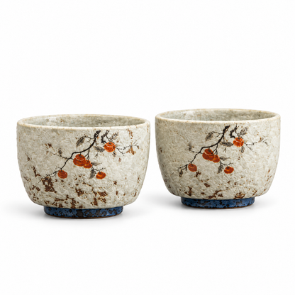 Botanical Ceramic Teacups – Single Cup or Set of 2