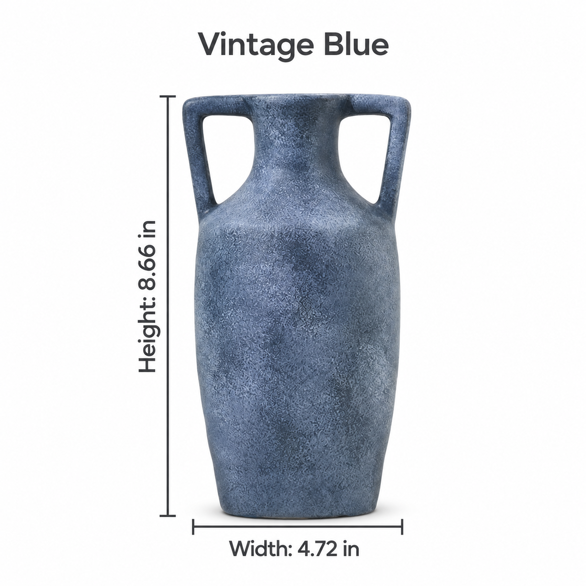 Warm Ivory Textured Ceramic Vase with Twin Handles