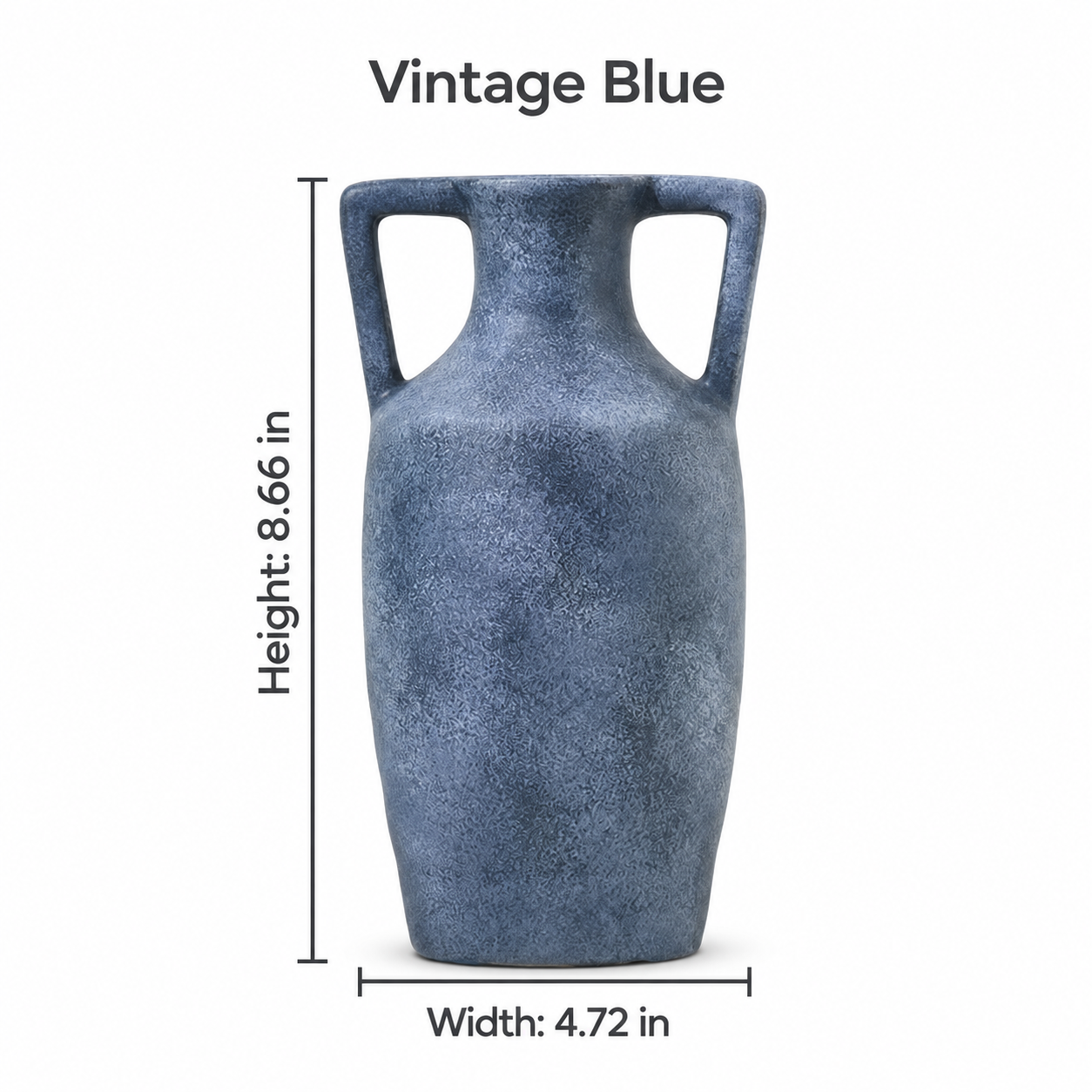Warm Ivory Textured Ceramic Vase with Twin Handles