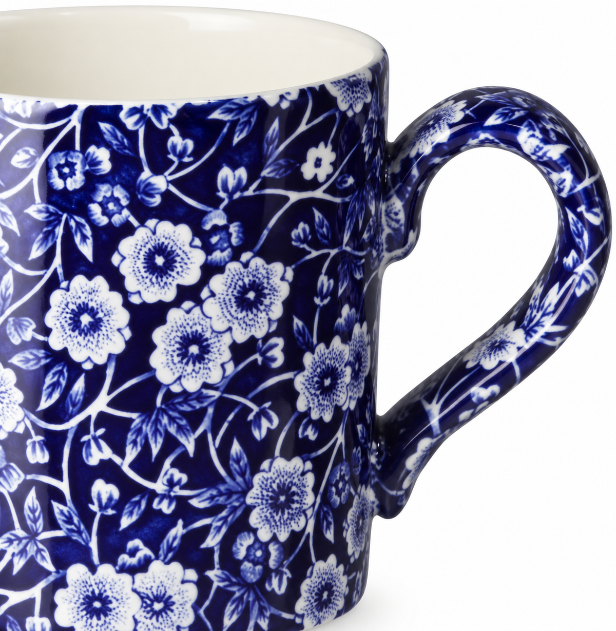 Midnight Bloom Blue & White Ceramic Mug
