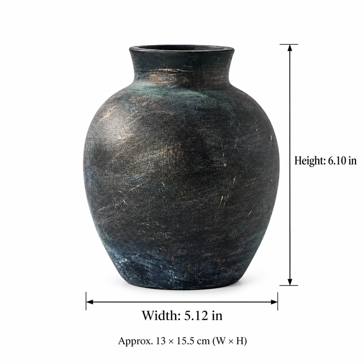 Rustic Ceramic Vase – Small Textured Accent Vase