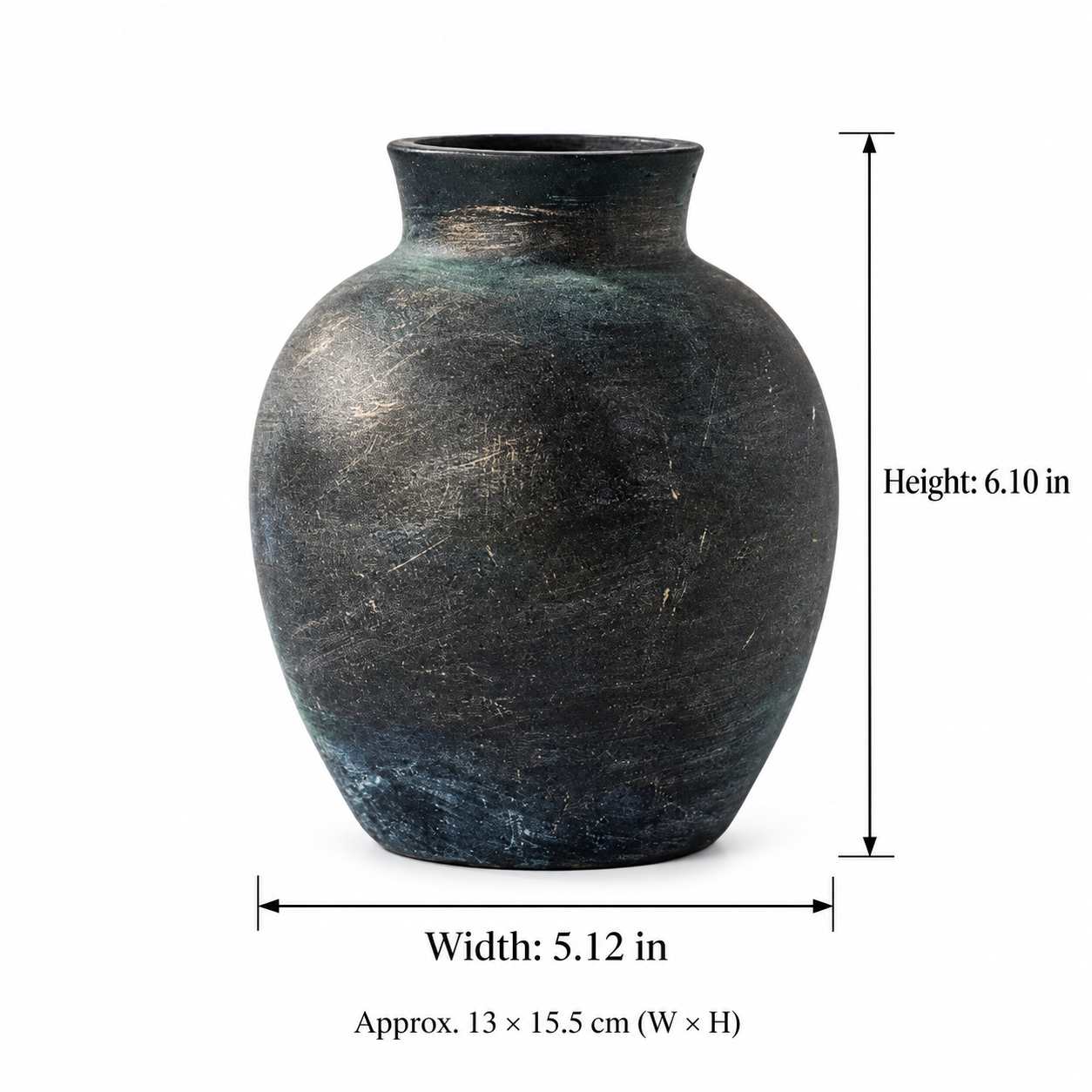 Rustic Ceramic Vase – Small Textured Accent Vase