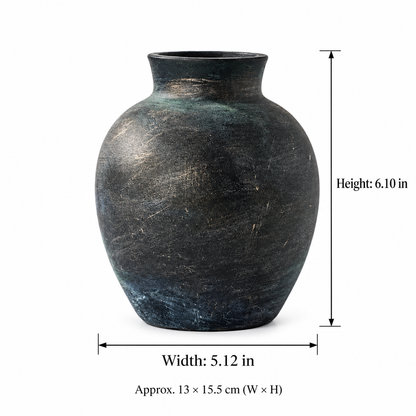 Rustic Ceramic Vase – Small Textured Accent Vase