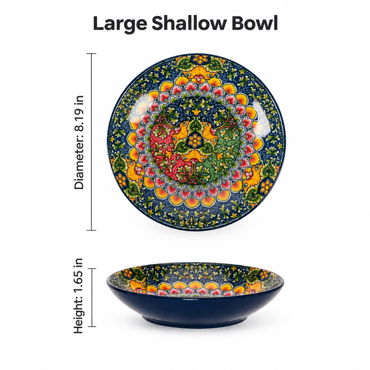 Colorful Floral Ceramic Tableware – Plates, Bowls, Platters & Teapot