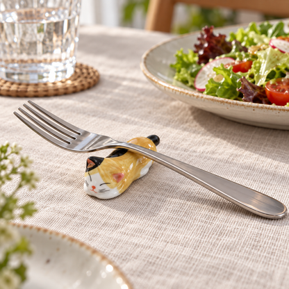 Calico Cat Ceramic Chopstick Rest – Assorted Shapes, Sold Individually