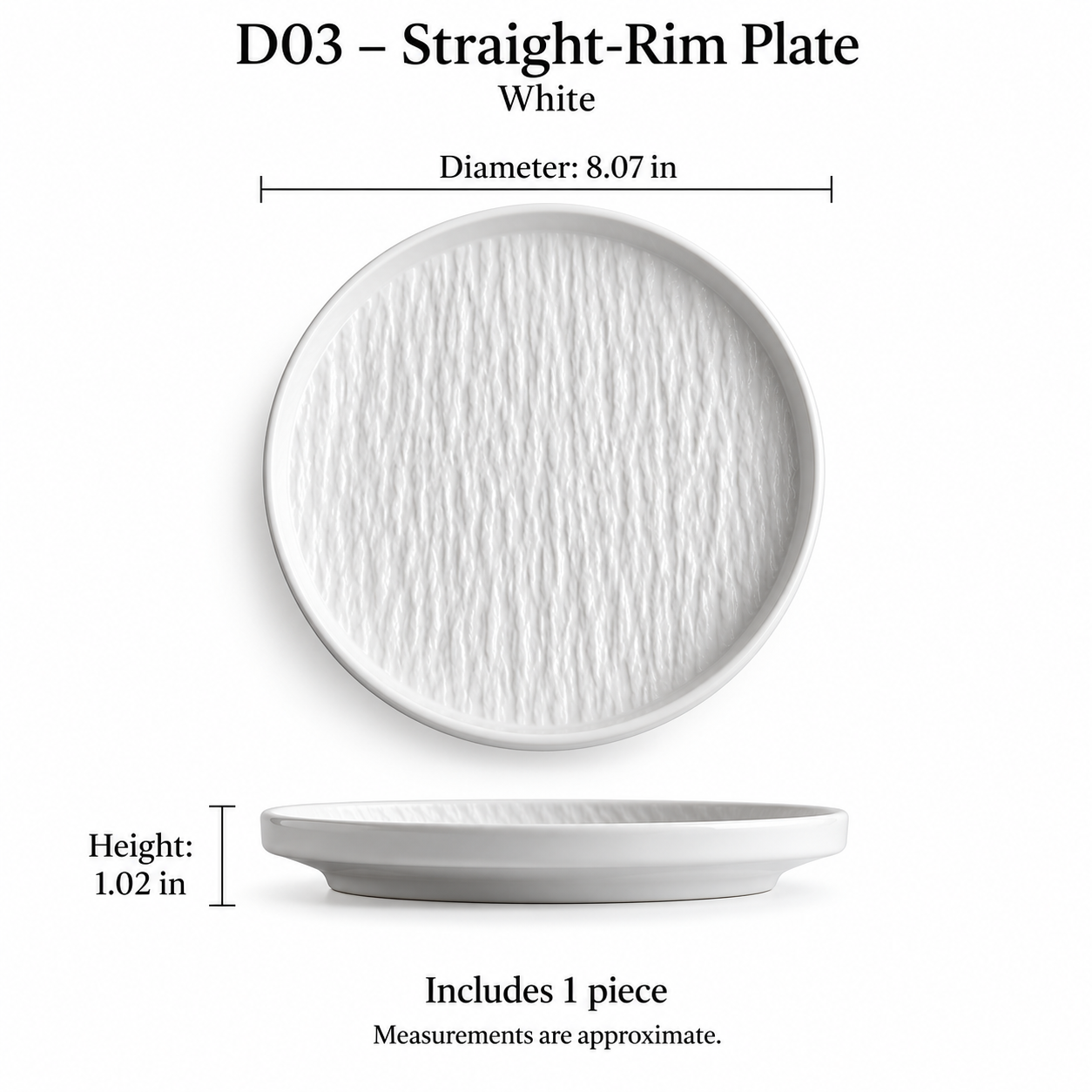 Rock Texture Ceramic Dinnerware Collection – Black & White