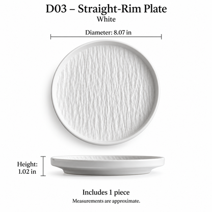 Rock Texture Ceramic Dinnerware Collection – Black & White