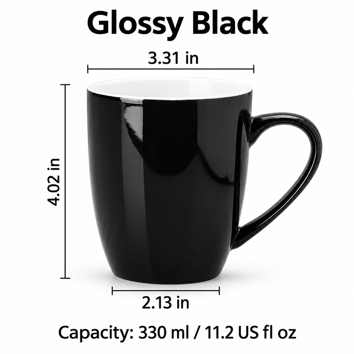 Everyday Ceramic Coffee Mug, 330 ml – Four Colors