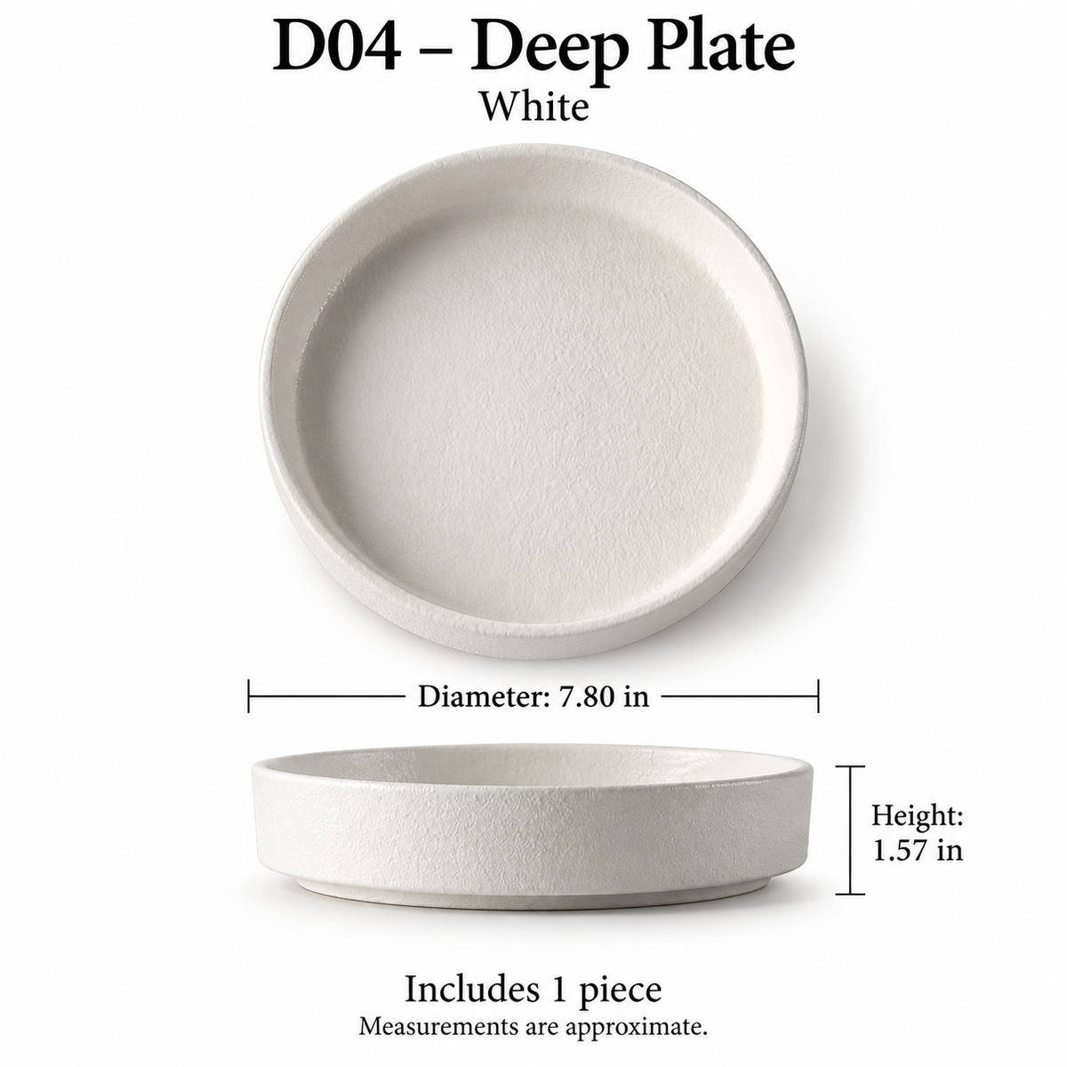 Rock Texture Ceramic Dinnerware Collection – Black & White