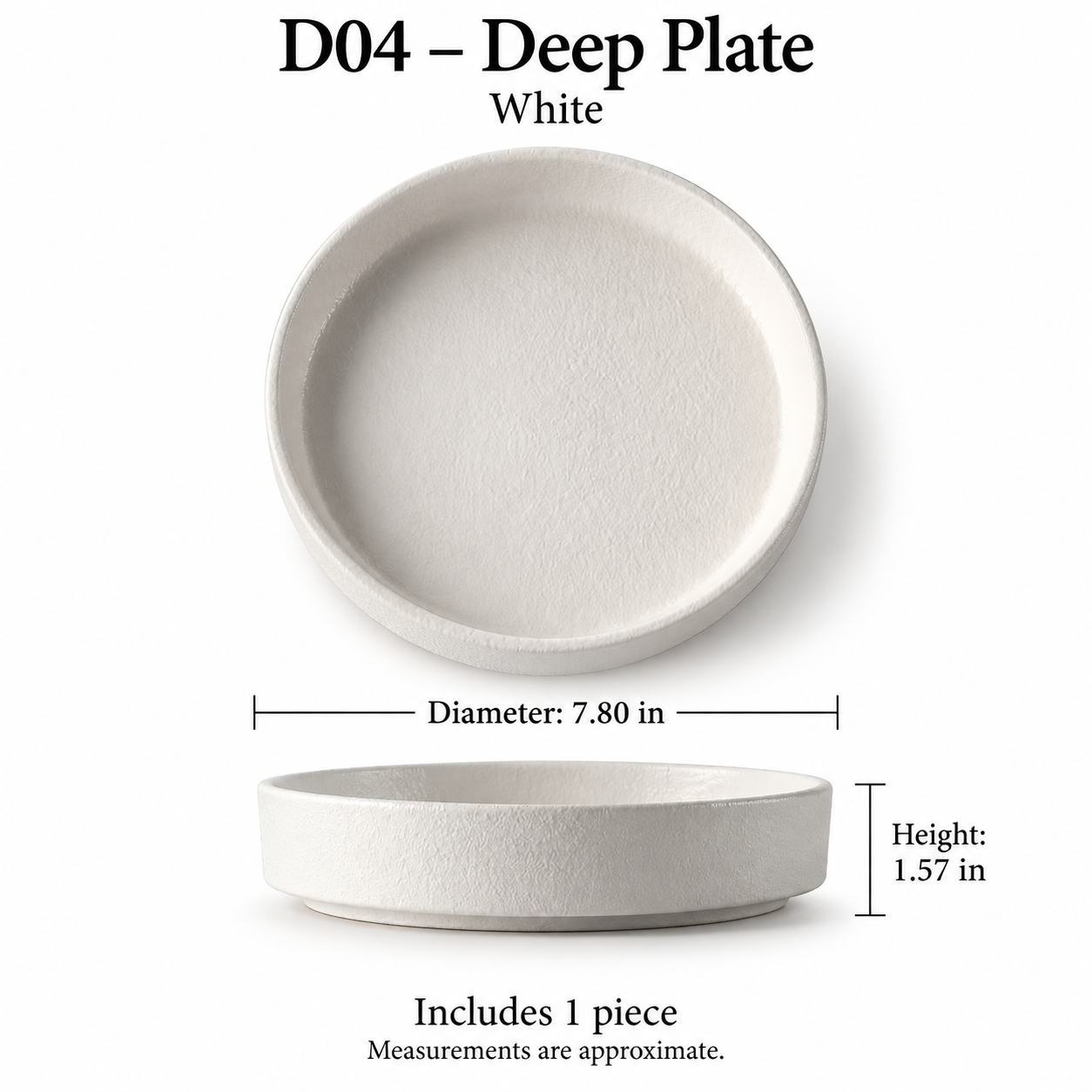 Rock Texture Ceramic Dinnerware Collection – Black & White