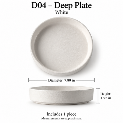 Rock Texture Ceramic Dinnerware Collection – Black & White
