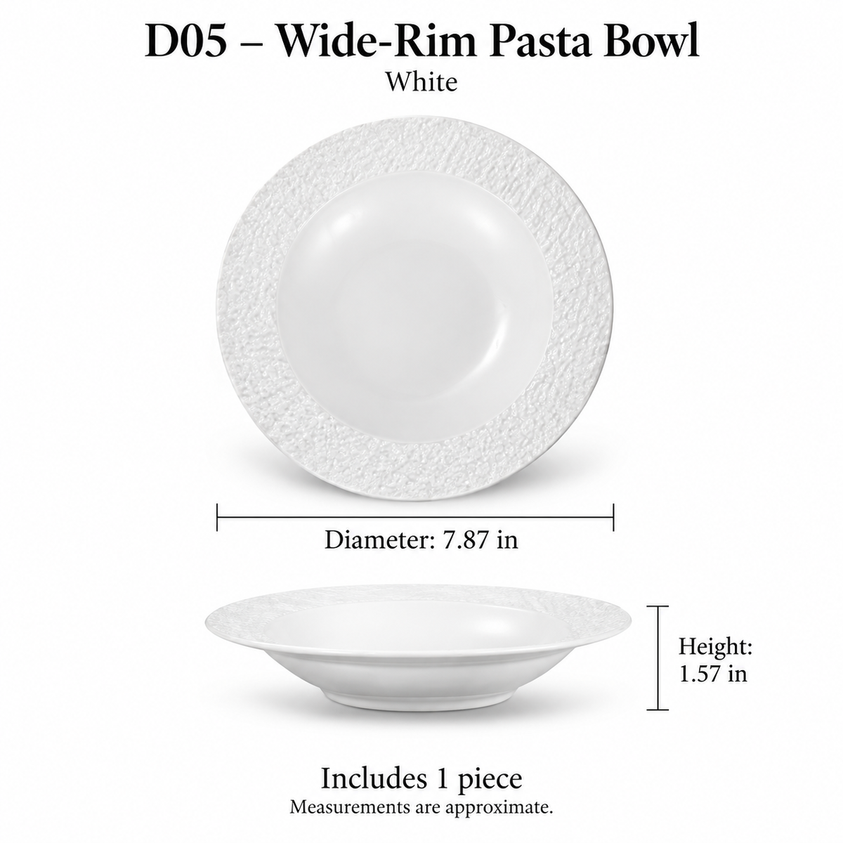 Rock Texture Ceramic Dinnerware Collection – Black & White