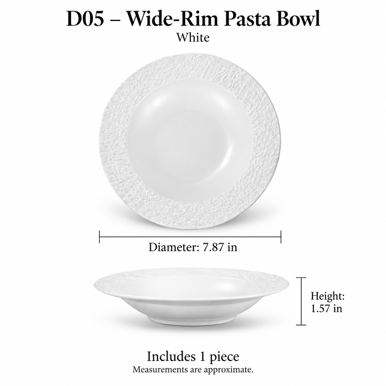 Rock Texture Ceramic Dinnerware Collection – Black & White