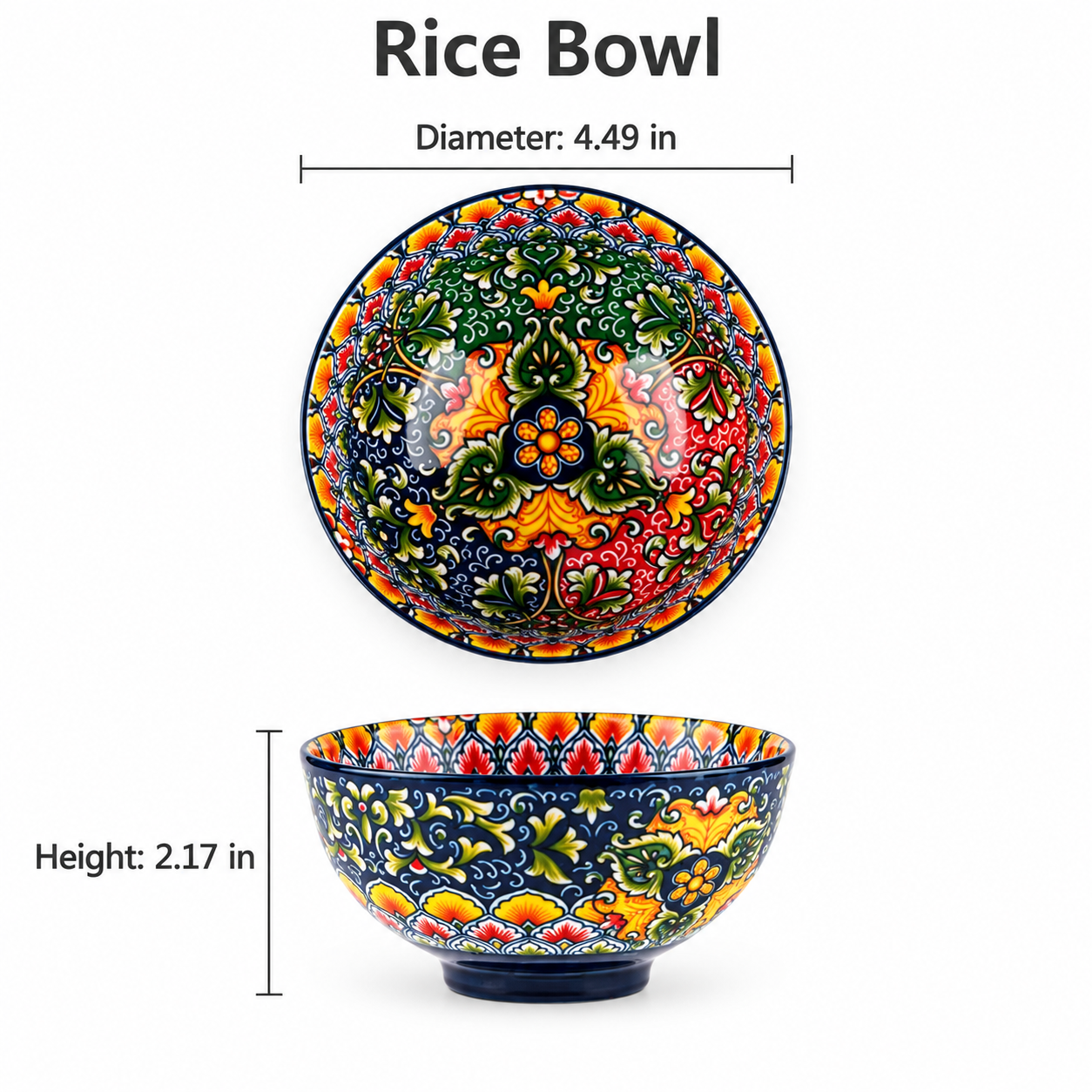 Colorful Floral Ceramic Tableware – Plates, Bowls, Platters & Teapot