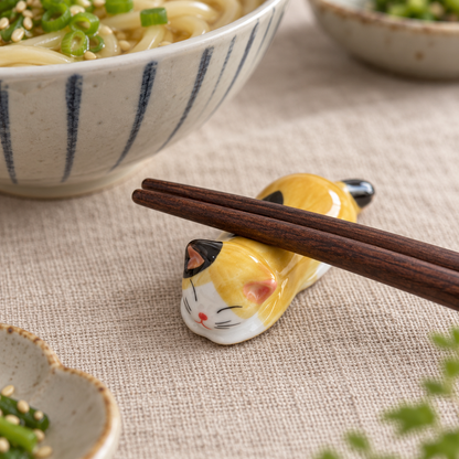 Calico Cat Ceramic Chopstick Rest – Assorted Shapes, Sold Individually