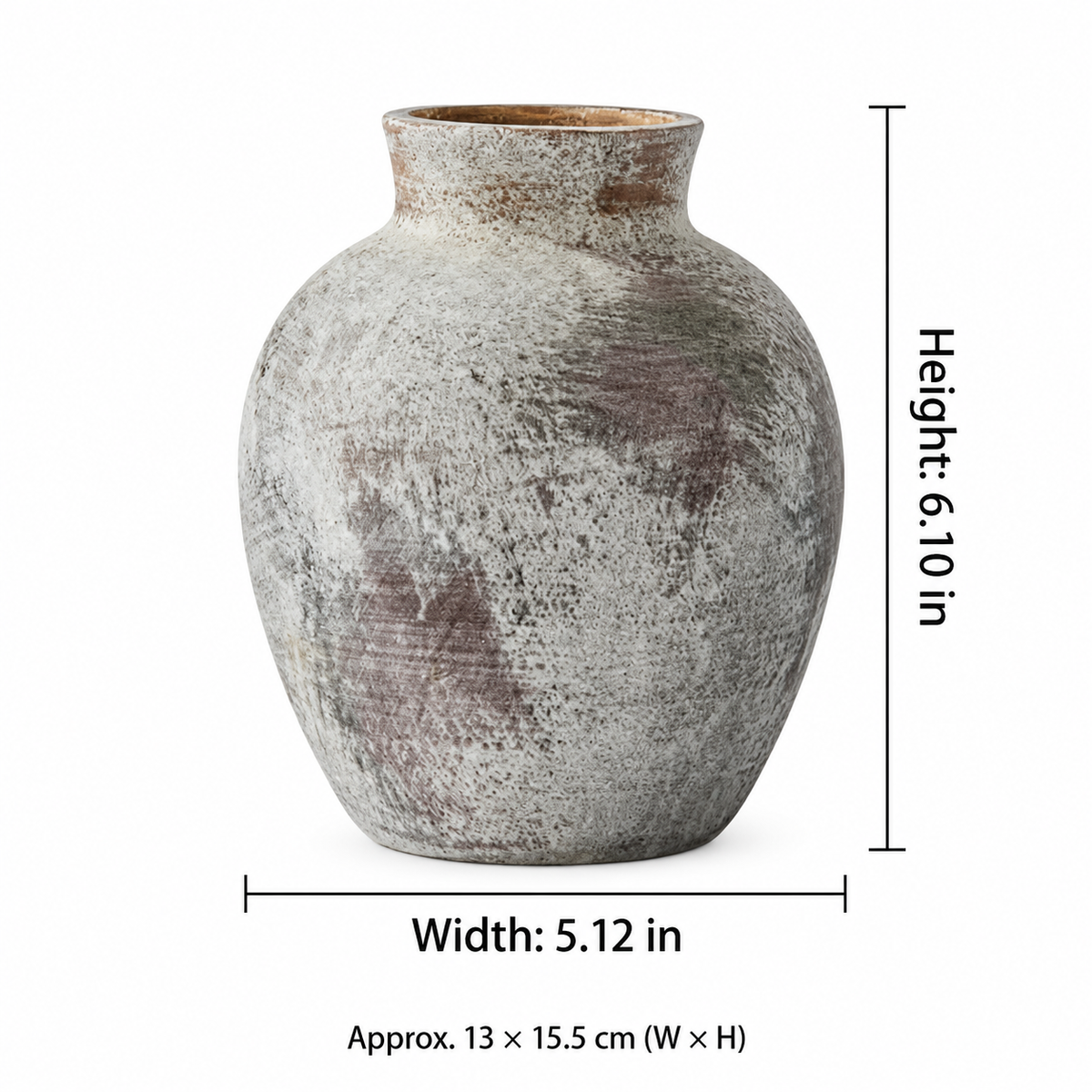 Rustic Ceramic Vase – Small Textured Accent Vase