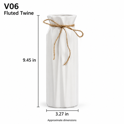 White Ceramic Vase – 15 Sculptural & Textured Styles