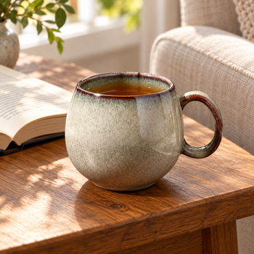 Handmade Ceramic Matcha & Tea Mug – 600 mL