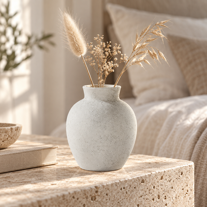 Rustic Ceramic Vase – Small Textured Accent Vase