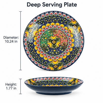 Colorful Floral Ceramic Tableware – Plates, Bowls, Platters & Teapot