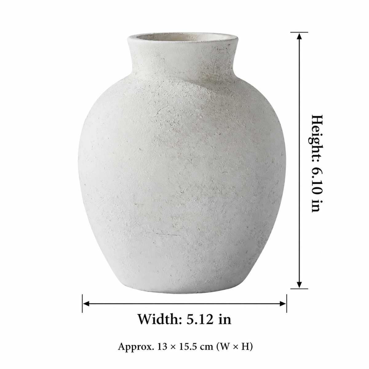 Rustic Ceramic Vase – Small Textured Accent Vase