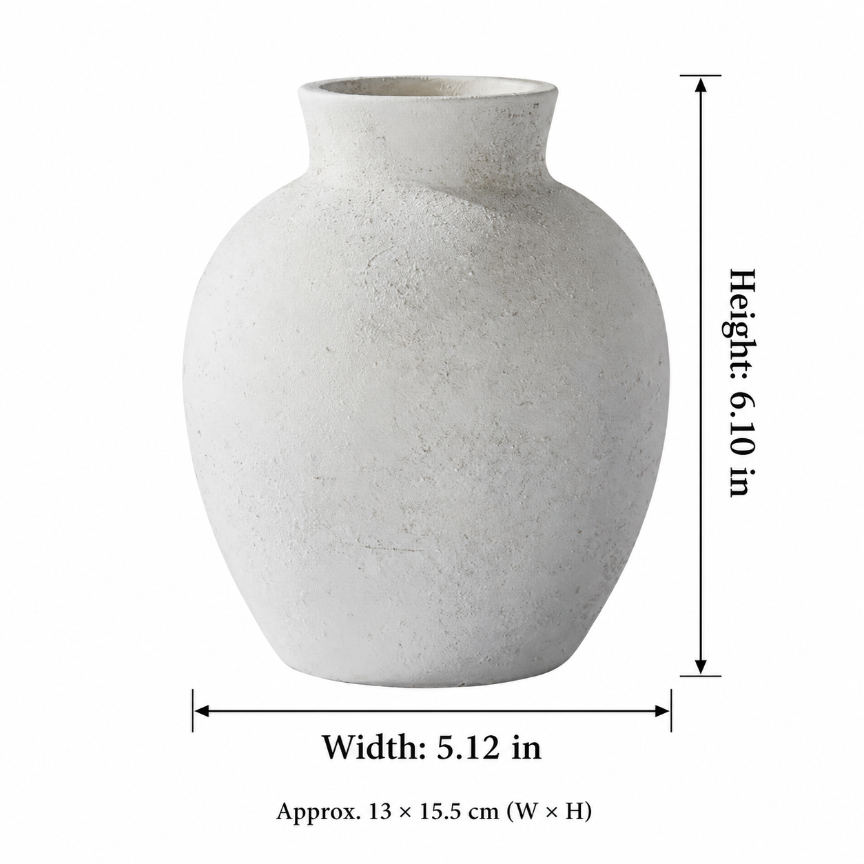 Rustic Ceramic Vase – Small Textured Accent Vase