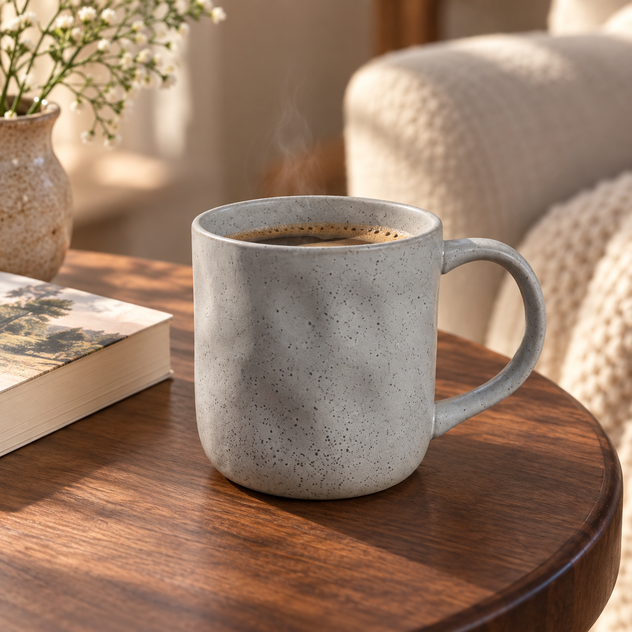 Grey Speckled Ceramic Mug – 350 mL