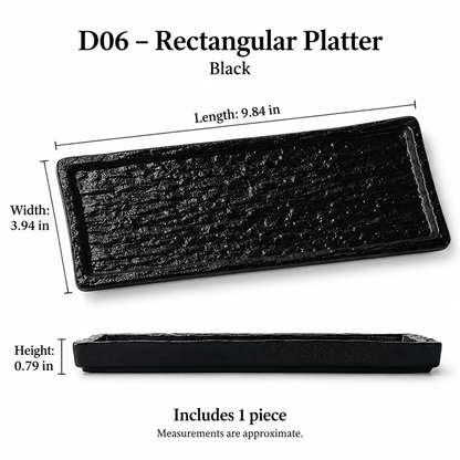 Rock Texture Ceramic Dinnerware Collection – Black & White