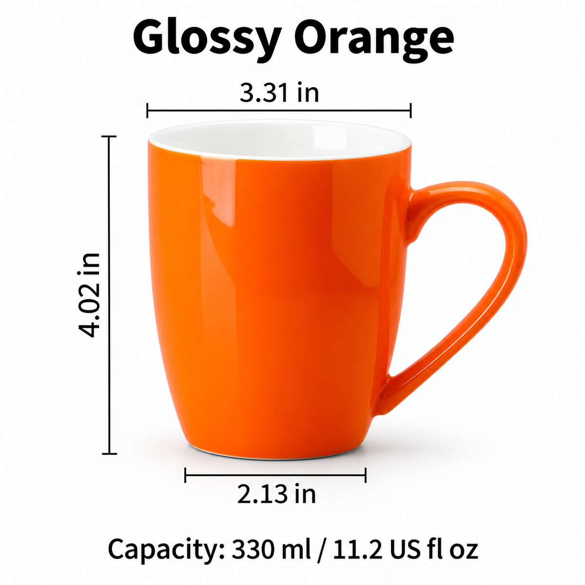 Everyday Ceramic Coffee Mug, 330 ml – Four Colors