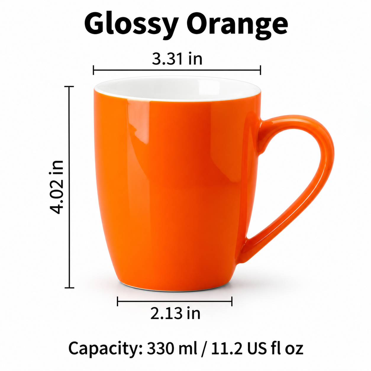 Everyday Ceramic Coffee Mug, 330 ml – Four Colors