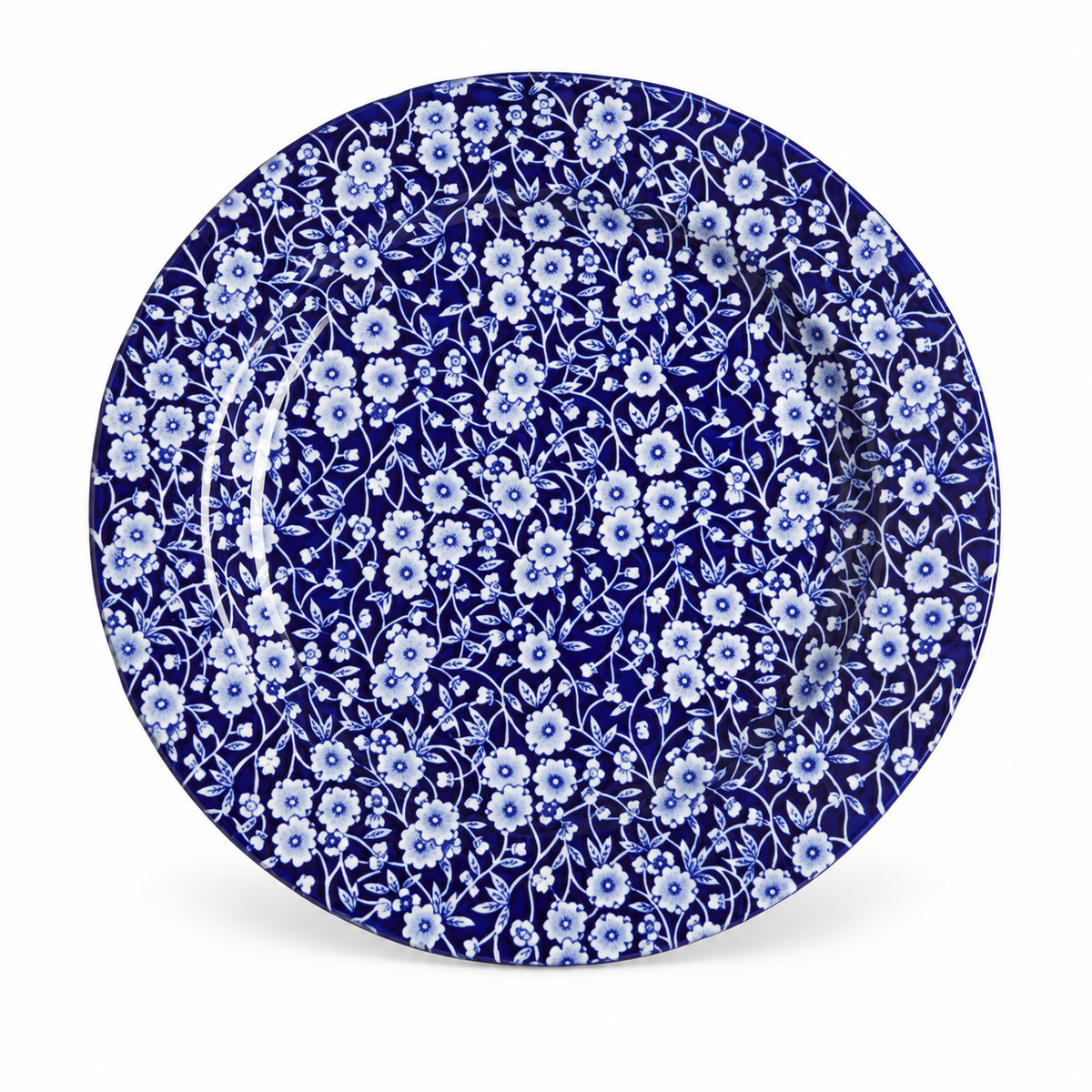 Midnight Bloom Blue & White Ceramic Plate