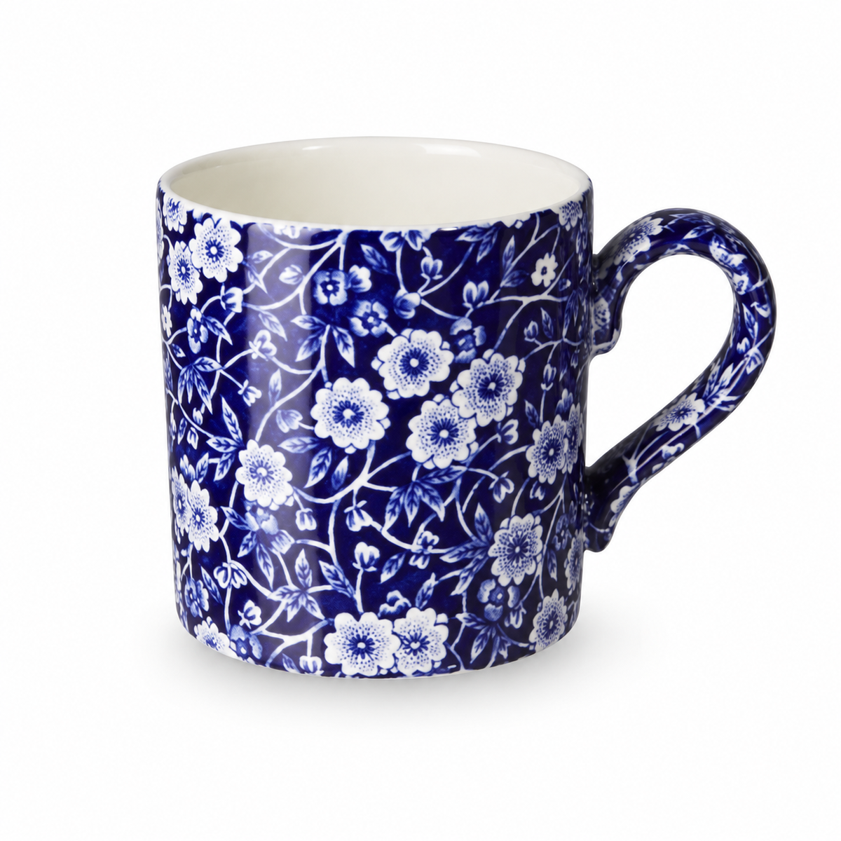 Midnight Bloom Blue & White Ceramic Mug