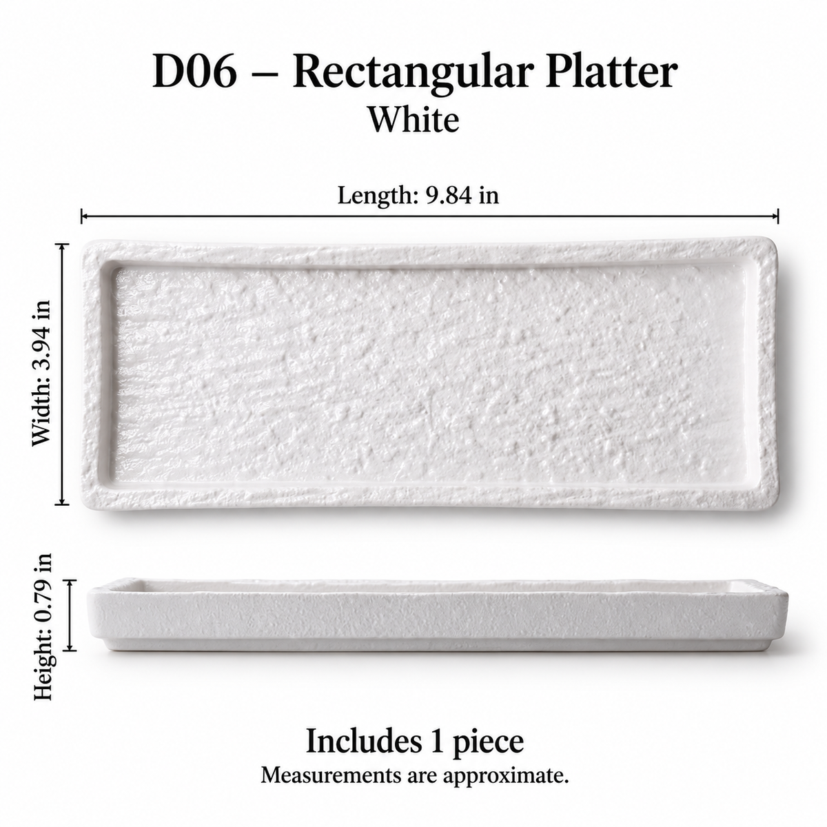 Rock Texture Ceramic Dinnerware Collection – Black & White